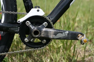 Truvativ's Noir crank is used because it accepts a 36-tooth chainring.  |  Photo: Matt Pacocha