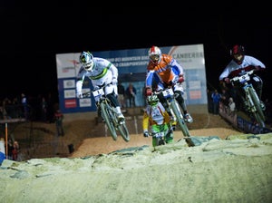 Australia's Jared Graves, left, on his way to a rainbow jersey. Courtesy photo