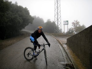 Click for larger image Millar at the top of Rocacorba mountain on Christmas Eve.