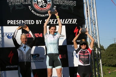 Kelli Emmett, center, is the women's leader of the H2O Triple Crown series after the first weekend. Lene Byberg, left, and Pua Sawicki are second and third respectively.