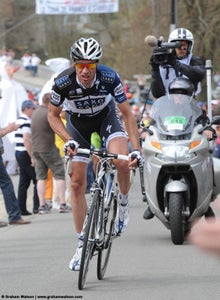Jens Voigt sets out after the break Jens Voigt sets out after the break