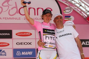 2010 Giro Donne, stage 1. Ina Yoko Teutenberg podium 2010 Giro Donne, stage 1. Ina Yoko Teutenberg podium