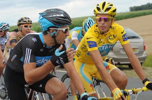 2010 Tour de France, stage 20, Contador and Flecha