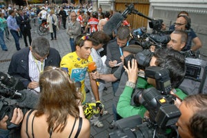Alberto Contador at post-Tour criterium Alberto Contador at post-Tour criterium