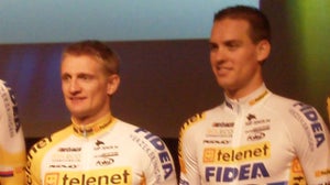 Telenet-Fidea 2010-2011 team introduction, Bart Wellens and Zdenek Stybar Telenet-Fidea 2010-2011 team introduction, Bart Wellens and Zdenek Stybar
