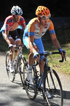 2010 Vuelta a Espana stage 16. Frank Schleck and Tom Danielson 2010 Vuelta a Espana stage 16. Frank Schleck and Tom Danielson