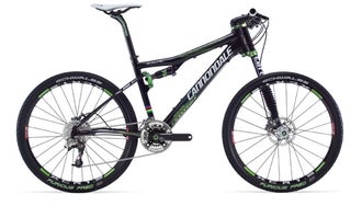 Cannondale's full-suspension Scalpel Ultimate cross-country bike weighs under 19 pounds and has 80mm of rear travel.