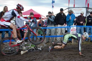 2010 U.S. cyclocross nationals. Jeremy Powers crashes 2010 U.S. cyclocross nationals. Jeremy Powers crashes