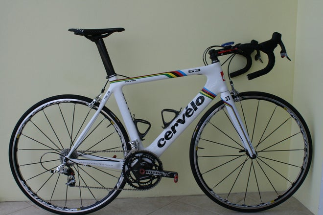 Thor Hushovd's 2011 Garmin-Cervelo team bike Thor Hushovd's 2011 Garmin-Cervelo team bike