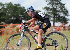 Chloe Forsman racing at a Pro XCT event in Colorado Springs in 2010. Photo by Dave McElwaine