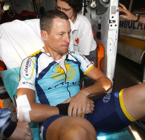 2009 Volta ao Algarve, Lance Armstrong crash 2009 Volta ao Algarve, Lance Armstrong crash