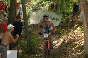 A rider gets encouragement during the 2010 Subaru Cup Pro XCT race in Wisconsin. Photo by Matt Guttowski