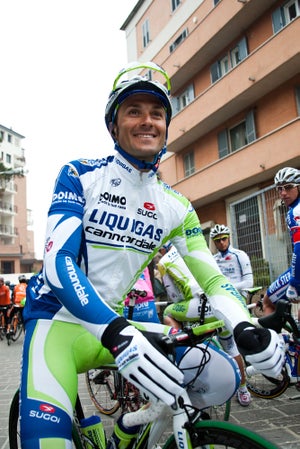 Basso Ivan Basso, waiting for the start of Stage 5 on Sunday.