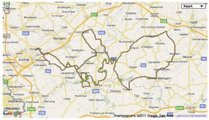 2011 E3 Harelbeke map The 2011 E3 Harelbeke route