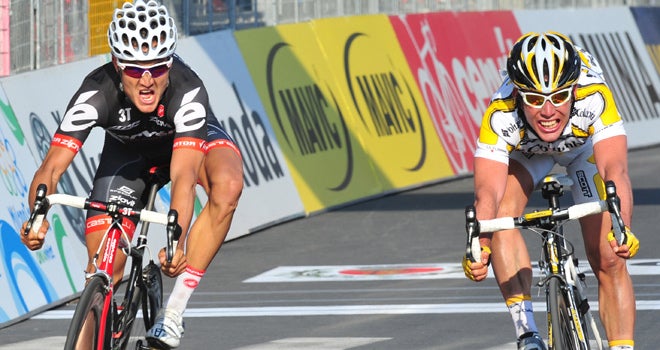 2009 Milan-San Remo: Mark Cavendish and Heinrich Haussler 2009 Milan-San Remo: Mark Cavendish and Heinrich Haussler