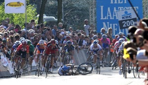 2011 Scheldeprijs, Tyler Farrar crash 2011 Scheldeprijs, Tyler Farrar crash