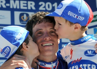 2011 French road championships, Sylvain Chavanel and children 2011 French road championships, Sylvain Chavanel and children