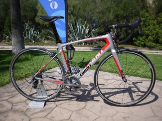 2012 Defy Giant's Defy is ready to do battle in the endurance bicycle category. I would recommend it for those seeking an endurance bike with subtler differences from a race bike. The head tube is not as tall as a Specialized Roubaix or many other endurance bikes. For some (like me) this is a very good thing! Photo: Nick Legan