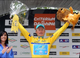 2011 Critérium du Dauphiné Libéré, stage 2: Vino' on the podium 2011 Critérium du Dauphiné Libéré, stage 2: Vino' on the podium