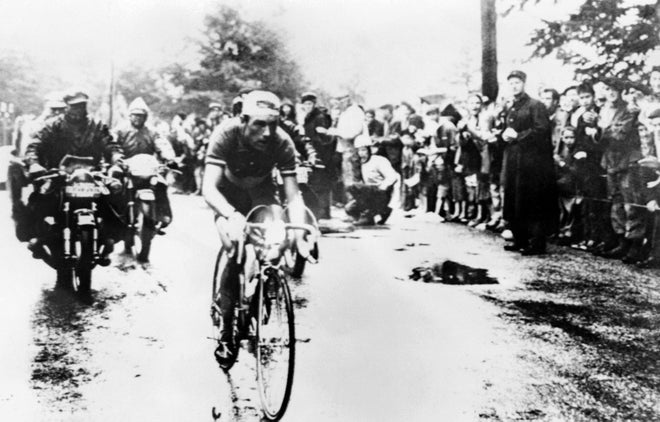 1958 Tour de France, Charly Gaul atop the Col d Porte. AFP file photo 1958 Tour de France, Charly Gaul atop the Col d Porte. AFP file photo