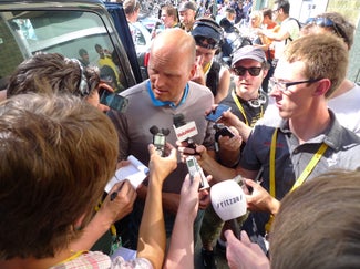 2011 Tour de France stage 17, Bjarne Riis. Photo: Andrew Hood 2011 Tour de France stage 17, Bjarne Riis. Photo: Andrew Hood