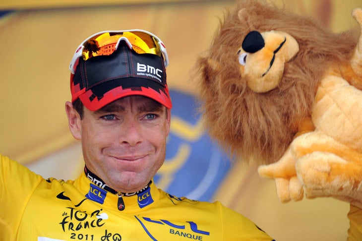 2011 Tour de France, stage 20, Cadel Evans in yellow