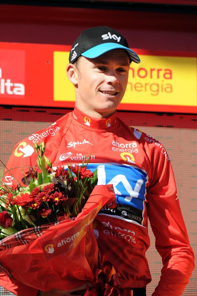 Froome in red 2011 Vuelta a España, stage 10