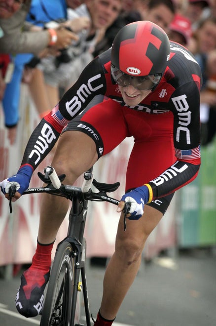 Phinney charges the corner 2011 Eneco Tour prologue