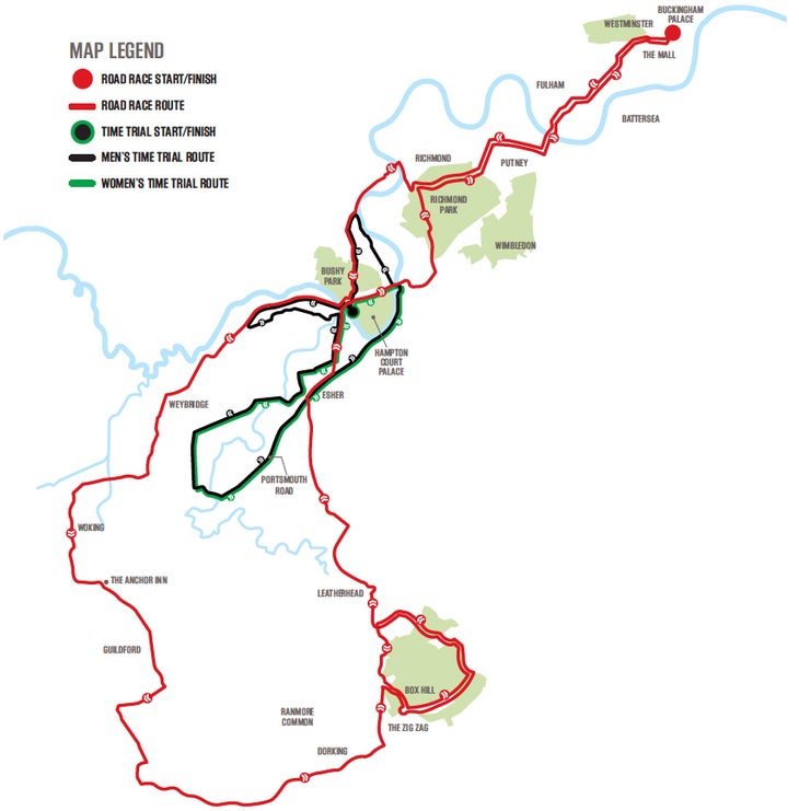 London 2012 Olympic Road Race and Time Trial Courses Velo