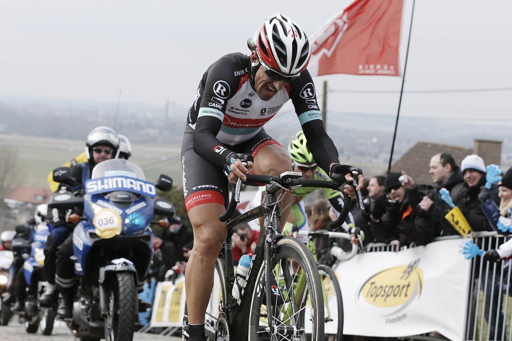 After winning long, hilly classics such as the Tour of Flanders, Fabian Cancellara has proven that he has the legs to win a world title in the road race. Photo: Graham Watson | <a id="www.grahamwatson.com" href="http://grahamwatson.com">www.grahamwatson.com</a>