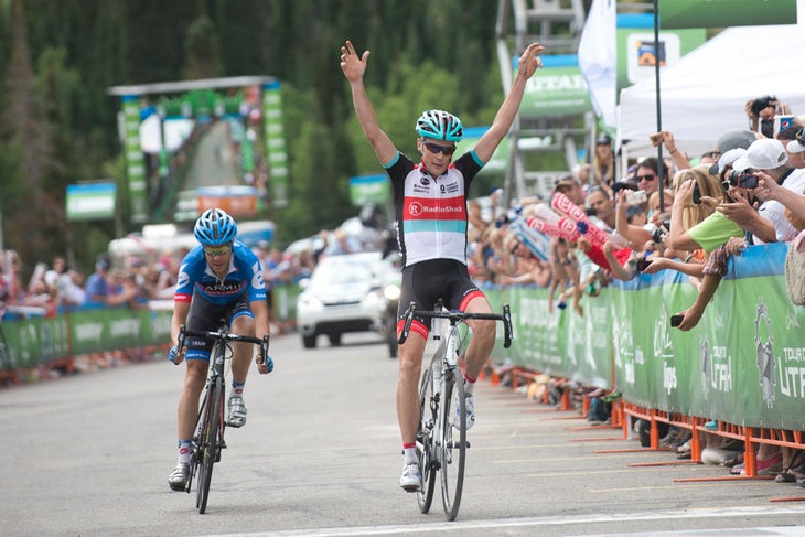 Chris Horner takes the win over Tom Danielson after a huge day of climbing. Photo: Casey B. Gibson | www.cbgphoto.com
