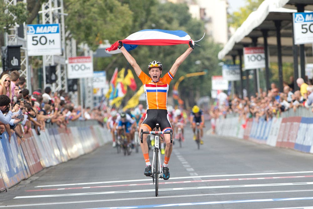 Mathieu Van der Poel wins junior men's race at worlds
