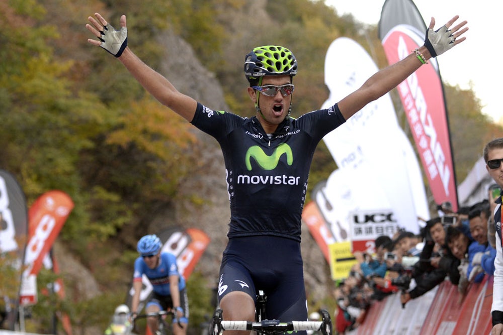 Benat Intxausti attacked on the final climb and then held on to win stage 4 at the Beijing tour. Photo: Graham Watson | <a id="www.grahamwatson.com" href="http://grahamwatson.com">www.grahamwatson.com</a>