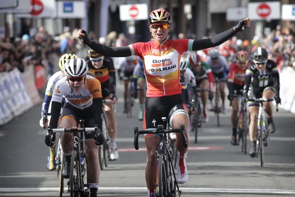 Chantal Blaak (Boels-Dolmans) won the women's Le Samyn on Wednesday. Photo: Anton Vos | Cor Vos 