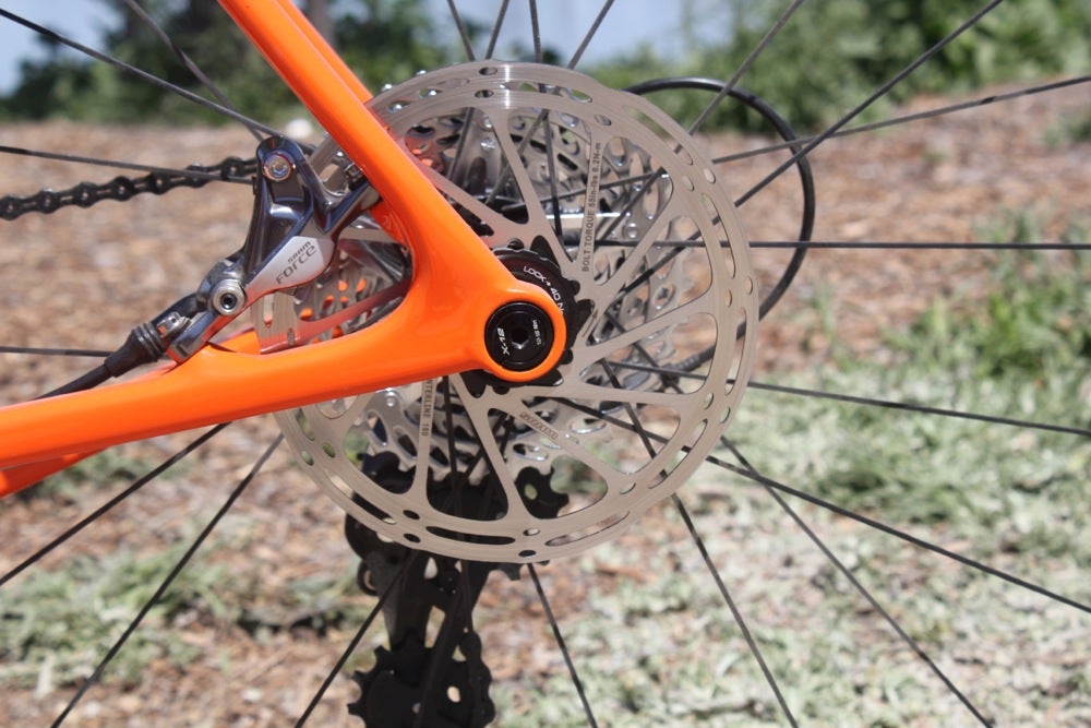 Bikes with disc brakes generally come with thru-axles front and rear. Photo: Logan VonBokel | VeloNews.com