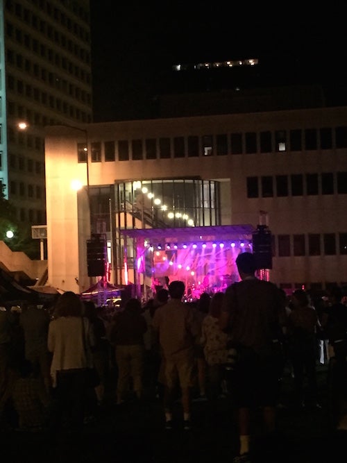We went to a free Gin Blossoms show that night. Remember the Gin Blossoms? Greg Daniel doesn't. He's too young. (Sigh.)