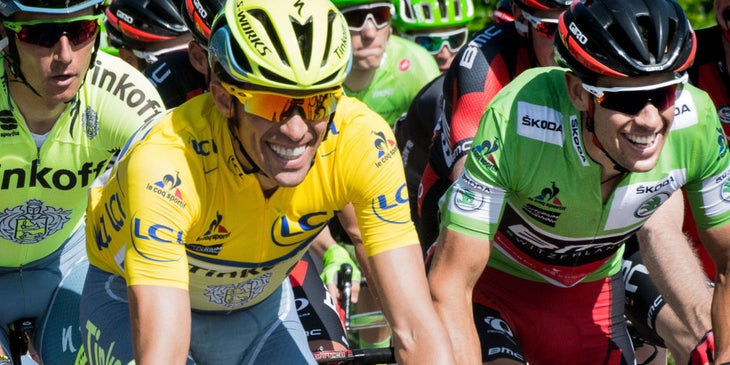 Contador and Porte were all smiles. Perhaps they sense a chink in Froome's armor.