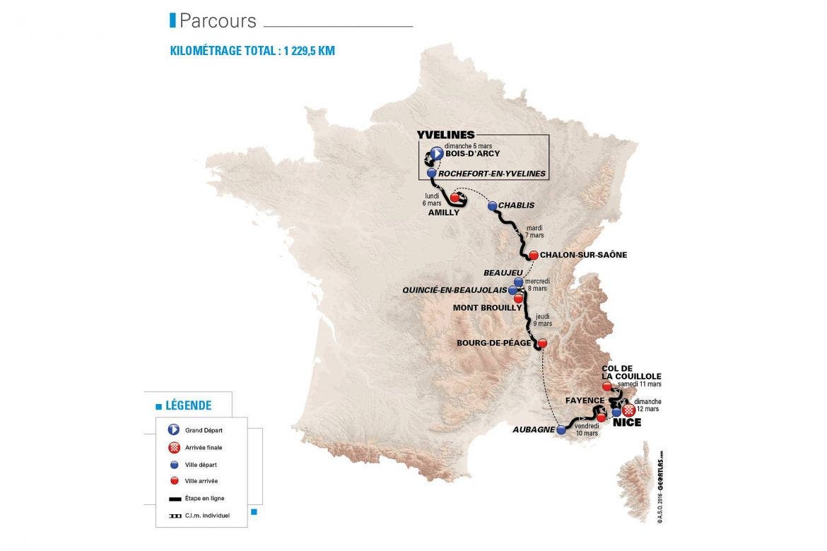2017 Paris-Nice route climbs to new heights