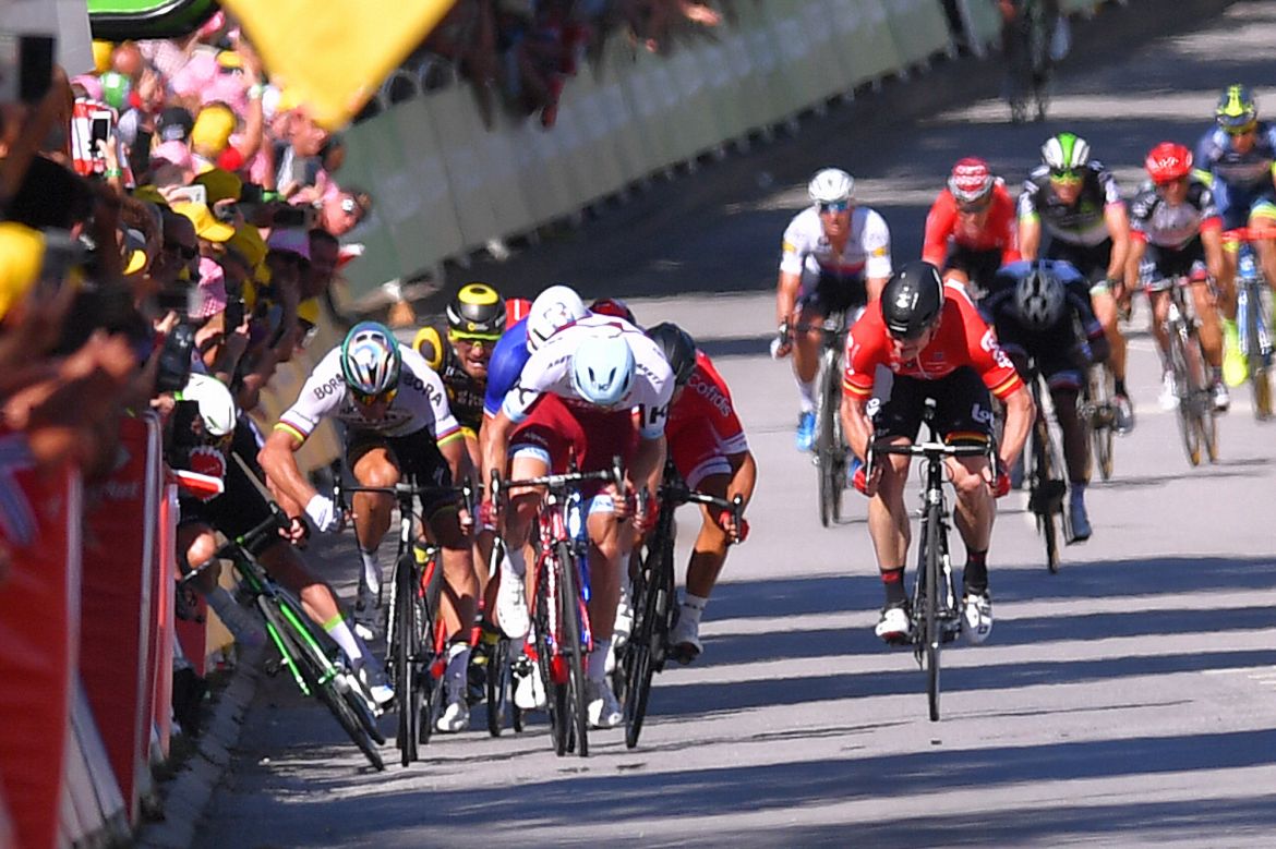 Le Tour: Sagan disqualified for elbow, Cav wants explanation - Velo