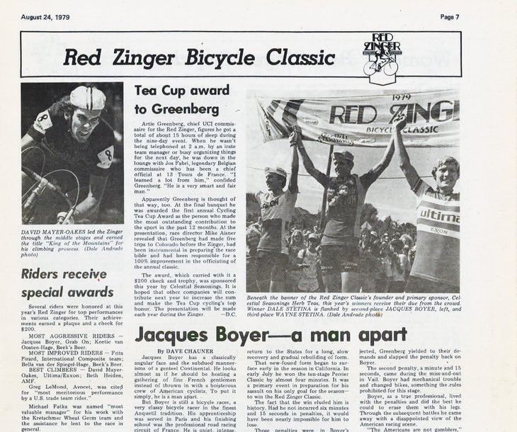 VN Archives Red Zinger Bicycle Classic 1979 Velo