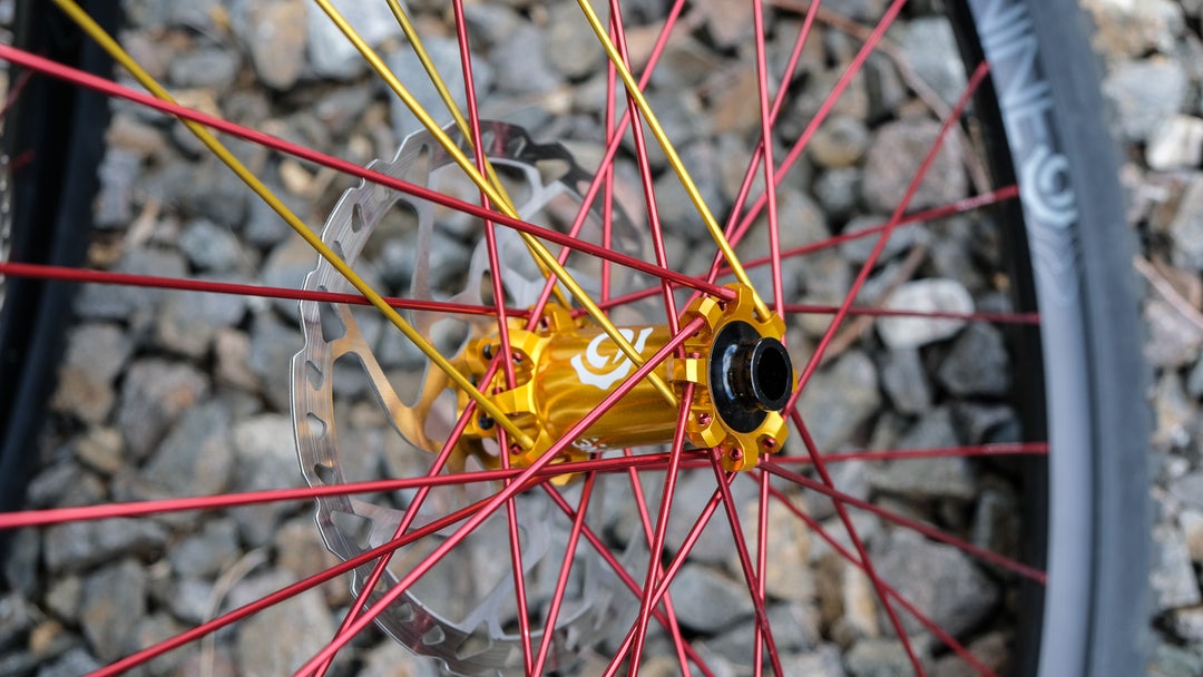 anodized front hub