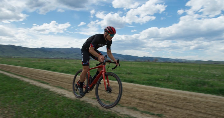 Specialized Diverge on dirt road Specialized Diverge on dirt road