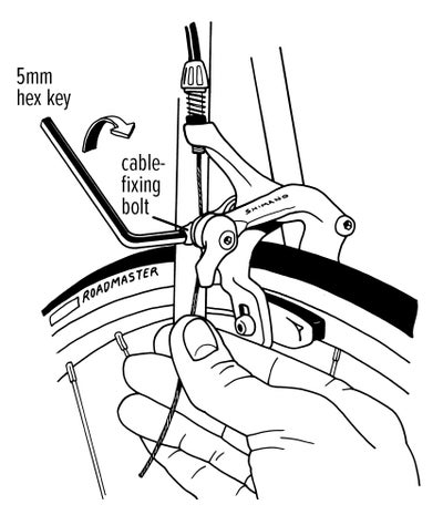 how to adjust bike brake cable tension