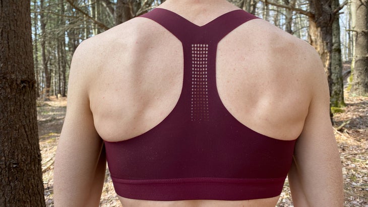 Reebok sports bra uses gel to change support as you move