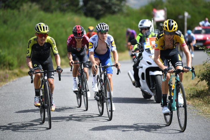 Evenepoel bettered top-class climbers Bennett, Chaves and Carapaz on stage 3's mountaintop finish. Photo: David Ramos/Getty Images