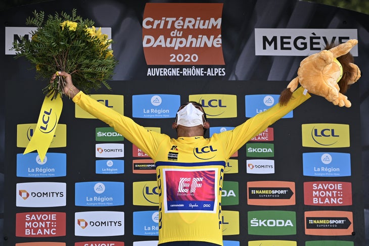 Martinez took his first major GC victory. Photo: Anne-Christine Poujoulat/Pool via Getty Images.