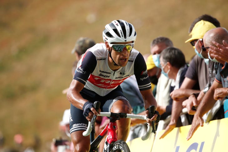 . Photo: Benoit Tessier – Pool/Getty Images The good news: Porte just might be the third-best climber in the race. At the very least, Porte was the third-best climber (of the GC crew) on Friday, and he rode much of the final two kilometers of the climb within spittin’ distance of Roglič and Pogačar. He finished just 13 seconds behind the Slovenian duo and jumped up two spots on GC into 9th place overall. And guess what: The top-5 is less than a minute away. While Porte is unlikely to make the podium, the top-5 is now very doable for Porte. The positivity of such a situation cannot be underestimated, as Porte is likely to surrender his place as a GC rider after this season to become a worker bee for a younger star as he’s set to leave Trek-Segafredo. The bad news: Porte lost valuable teammate Bauke Mollema to a crash on Friday. Mollema crashed and reportedly broke his wrist, and is now out of the race. This is a major setback for Porte, as Mollema was among the strongest superdomestiques in the bunch. Rigoberto Urán (EF Pro Cycling) Urán is now in a position to strike the podium. Photo: Tim de Waele/Getty Images The good news: Rigo! Rigo! Rigo! Urán’s awesome Tour de France continues, and on Friday he climbed his way into fourth place overall, leaping ahead two spots on GC. He’s now just 11 seconds off the podium. And Urán’s EF Pro Cycling teammate Dani Martínez won the stage, giving the pink squad a much-needed boost of positive vibes for the final push into the Alps. Another podium place at the Tour de France would cap off what’s already been a superb career for Urán. The bad news: There’s no bad news for Rigoberto Urán. Venga! Miguel Ángel López (Team Astana) López rebounded from his setbacks in the Pyrenees. Photo: Benoit Tessier – Pool/Getty Images The good news: López rebounded from his dismal showing in the Pyrénées to finish as the fifth-best GC rider on the road. He even finished ahead of Bernal. This ride should equate to a boost of confidence for López after that bad ride up Marie-Blanque. He moved up three spots in the standings, and now sits in 6th place on GC, 1:31 down. The bad news: López had a good day. No real bad news for him, other than he’s climbing out of the hole from Marie-Blanque. Romain Bardet (AG2R-La Mondiale) Bardet struggled on Friday and saw his GC ambitions tumble. Photo: Anne-Christine Poujoulat – Pool/Getty Images The good news: Like Martin, no good news for Romain Bardet today. The bad news: Bardet’s run at the Tour de France podium ended on the climb up to the Col de Maronne, before the final push to Puy Mary. When Ineos Grenadiers went on the front, Bardet simply couldn’t hang, and he got dropped. He lost 2:33 to Roglič and slipped seven spots on GC to 11th place overall, 3:00 down. All of France shed a tear for Bardet. Mikel Landa (Bahrain-McLaren) Landa continued to chip away at his GC standing. Photo: Tim de Waele/Getty Images The good news: Landa again showed that he’s amongst the best climbers in the race. No, he couldn’t follow Pogačar’s explosive jump on Puy Mary, but he made a major push to finish alongside Porte, just behind the Slovenian duo. He was stronger than even Bernal on the big climb. Remember the #freelanda twitter campaign that was funny for five minutes a few years ago? Hey, Landa looks truly free on these climbs, and he’s now making a big push for the top-five. He moved up two spots and is now in 8th place on GC, just 45 seconds from fifth. The bad news: Landa is very strong! But he’s not strong enough to win the Tour de France.