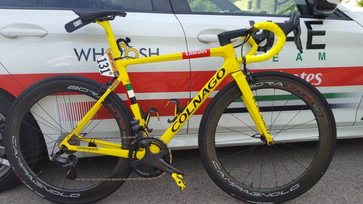 The winning bike of the Tour de France Tadej Poga ar s Colnago