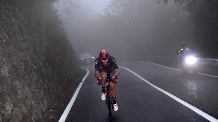Ganna went into pursuit mode for the final 11km of stage 5 of the 2020 Giro d'Italia