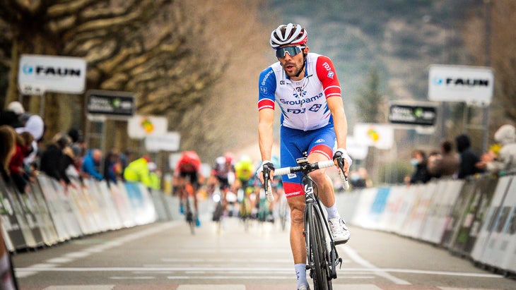 Pinot only managed eight place at the early season Faun-Ardeche classic.